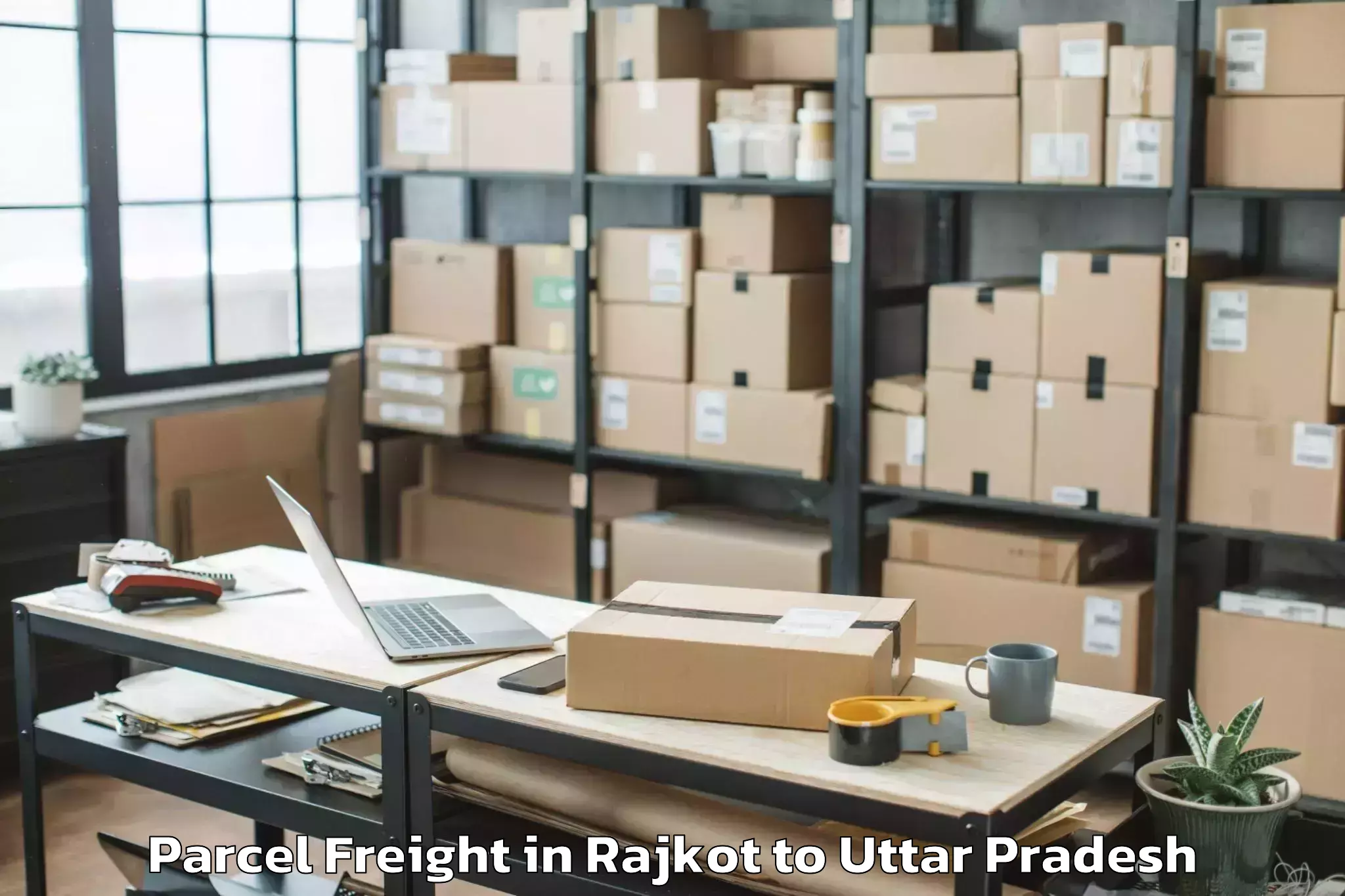 Comprehensive Rajkot to Katghar Lalganj Parcel Freight